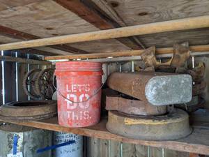 lot 195 image: Shelf of Various Metal Parts