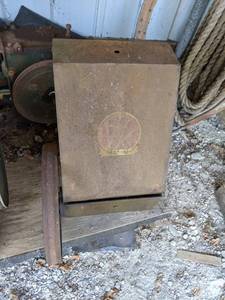 lot 275 image: Vintage Equipment Part with Metal Wheels