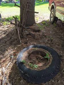 lot 311 image: Assortment of Various Dodge Parts and a Tire