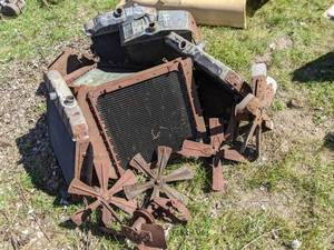 lot 298 image: Vintage Radiators and Tractor Fan Blades