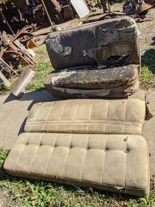 lot 347 image: (2) Vintage Automotive Bench Seats