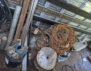 lot 382 image: Collection of Scrap Metal and Large Amount of Wire