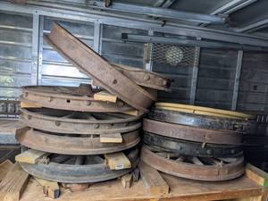 lot 378 image: Collection of Vintage Tractor Wheels