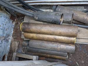 lot 381 image: Assortment of Brass or Copper TubesPipes