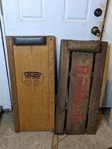 lot 149 image: Craftsman and Wards Riverside Hardwood Auto Creepers (2)