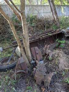 lot 376 image: A Collection of Various Metal Items Including an Engine