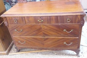 lot 411 image: Antique Dresser With Mirror