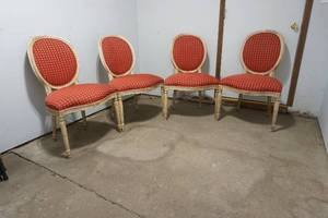 lot 16 image: Four Victorian French Louis XV1 Vintage Chairs