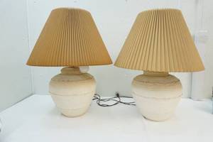 lot 54 image: pair of homemade lamps