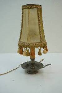 lot 58 image: vintage candlestick themed lamp
