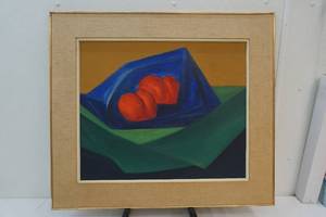 lot 84 image: Colorful 1966 framed painting