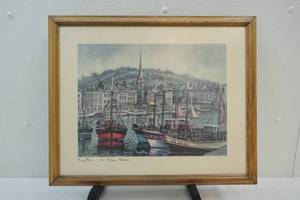 lot 89 image: Vintage Honfleur framed painting