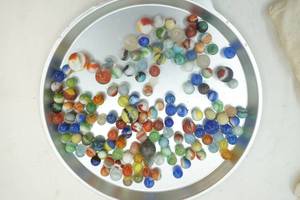 lot 244 image: nice group of vintage marbles