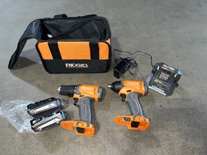 RIDGID 18V Cordless 2-Tool Combo Kit with 12 in. DrillDriver, 14 in. Impact Driver, (2) 2.0 Ah Batteries, Charger, and Bag