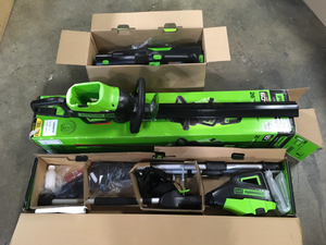 Lot of Mixed Assorted Greenworks Lawn Care Items Customer Returns See Terms on Auction
