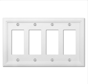 AMERELLE Elly 2 Gang & 4 Gang Rocker Composite Wall Plates White. See Pictures