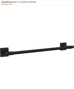 Franklin Brass Maxted 18 in. Towel Bar in Matte Black & Franklin Brass Maxted 24 in. Towel Bar in Matte Black See Pictures