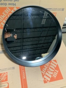 Unbranded Medium Round Black Hooks Contemporary Mirror (27.5 in. H x 27.5 in. W) See Pictures