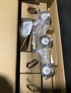 KICHLER Jasper 6.25 in. 3-Light Natural Brass Bathroom Vanity Light with Etched Glass Shade. See Pictures