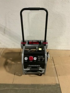Husky 4.5 Gal. Portable Electric-Powered Silent Air Compressor. See Pictures