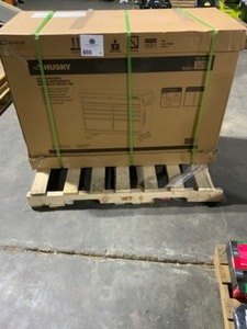 Husky 46 in. W x 18 in. D 9-Drawer Black Mobile Workbench Cabinet See Pictures