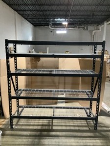 Husky 5-Tier Heavy Duty Industrial Welded Steel Garage Storage Shelving Unit in Black (90 in. W x 90 in. H x 24 in. D) See Pictures