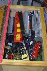 Toybox full of carstruckstractors ect.