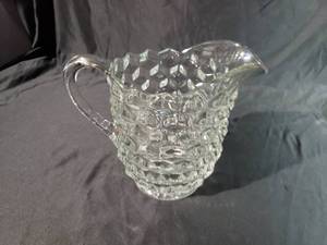 lot 3 image: Fostoria American Crystal Pitcher