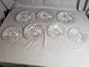 lot 13 image: 7 Fostoria American Plates