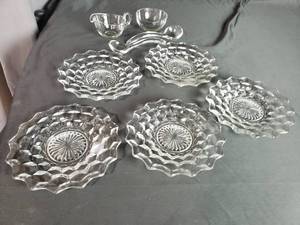 lot 29 image: Plates and Glass Serving Spoons