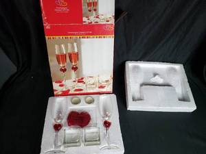 lot 31 image: Champagne Glasses and Candles