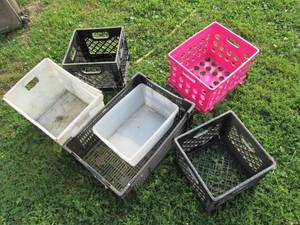 Lot of plastic crates...