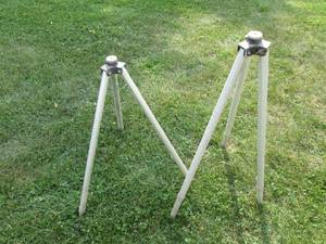 Two folding adjustable height tripo...
