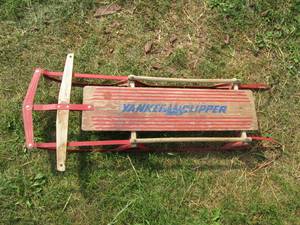Vintage metal sled...