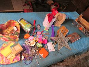 Lot of jewlery watches and girl toy...