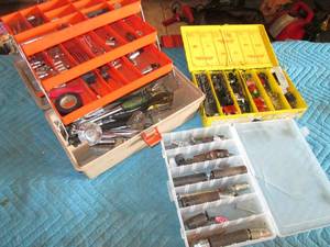 3 cases of tools and hardware...