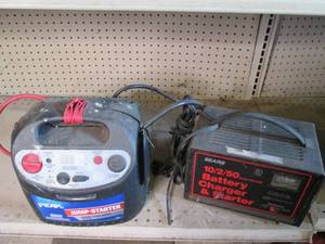 2 battery booster starters...