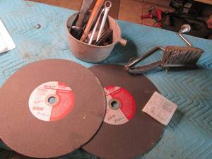 2 large cutting wheels and misc too...