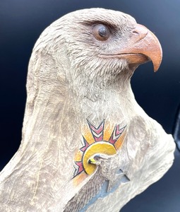 lot 76 image: Medicine Hawk Limited Edition Eagle Sculpture by Cain