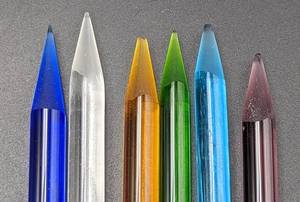 lot 11 image: Collection of Six Colorful Art Glass Pens