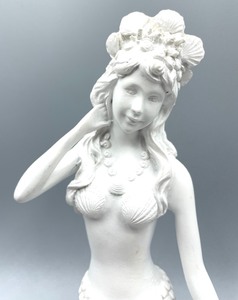 lot 181 image: Remarkable Resin Mermaid Figurine with Glass Base