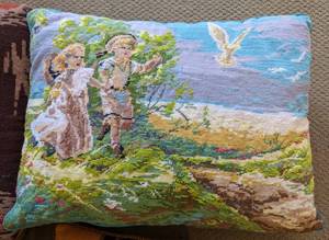 lot 42 image: Adorable Children Themed Needlepoint