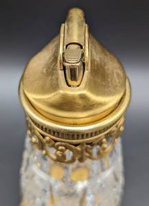 lot 48 image: Vintage Brass and Glass Lighter