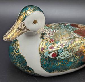 lot 113 image: Pair of Hand pPainted Duck Figurines