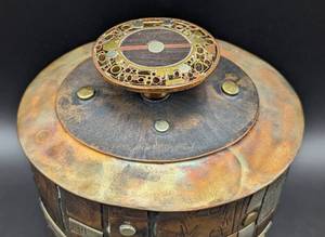 lot 119 image: Unique Metal Jar by Jim Mc.Connell