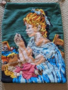 lot 126 image: Pair of Adorable Needlepoint Handbags