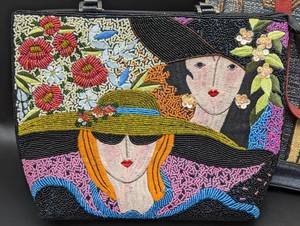 lot 127 image: Pair of Fun WovenEmbellished Handbags