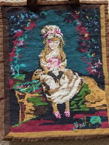 lot 217 image: Pair of Vintage Needlepoint Handbags