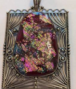 lot 224 image: Colorful Dichroic Glass Pendant