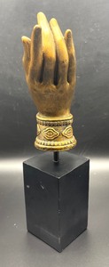 lot 276 image: Gorgeous Golden Hand Sculpture